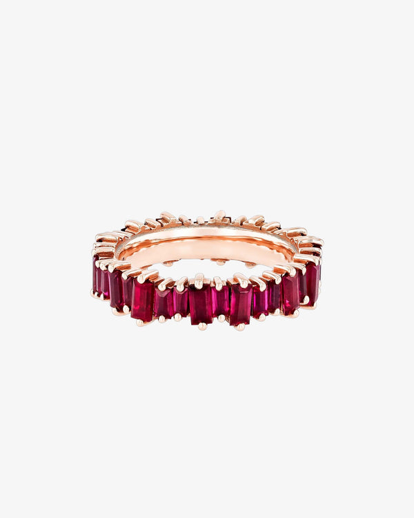 Suzanne Kalan Bold Ruby Eternity Band in 18k rose gold