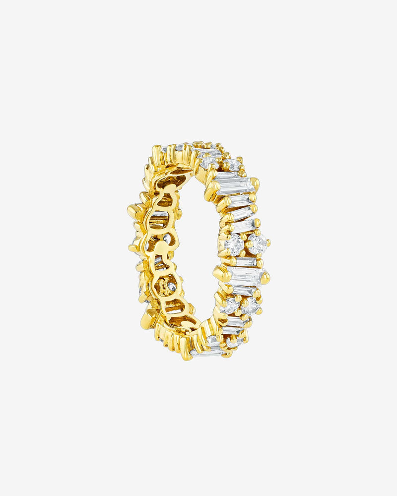 Suzanne Kalan Classic Diamond Cluster Eternity Band in 18k yellow gold