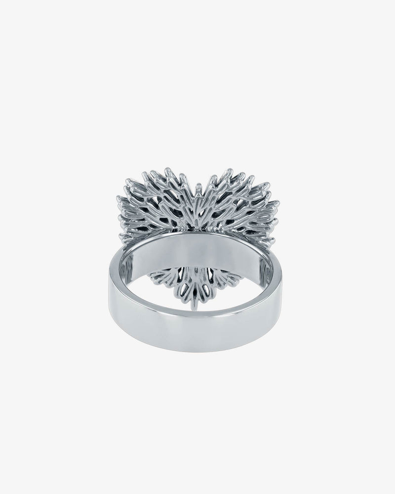 Suzanne Kalan Classic Diamond Medium Heart Ring in 18k white gold