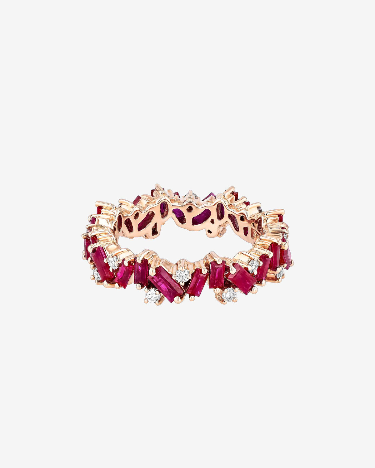 Suzanne Kalan Frenzy Ruby Eternity Band in 18k rose gold