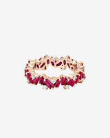 Suzanne Kalan Frenzy Ruby Eternity Band in 18k rose gold