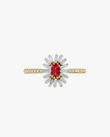 Suzanne Kalan Bold Ruby Spark Ring in 18k yellow gold