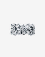 Suzanne Kalan Inlay Double Row Diamond Eternity Band in 18k white gold
