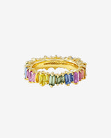 Suzanne Kalan Bold Pastel Sapphire Eternity Band in 18k yellow gold