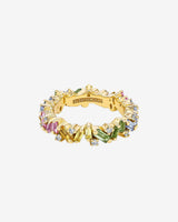 Suzanne Kalan Frenzy Pastel Sapphire Eternity Band in 18k yellow gold