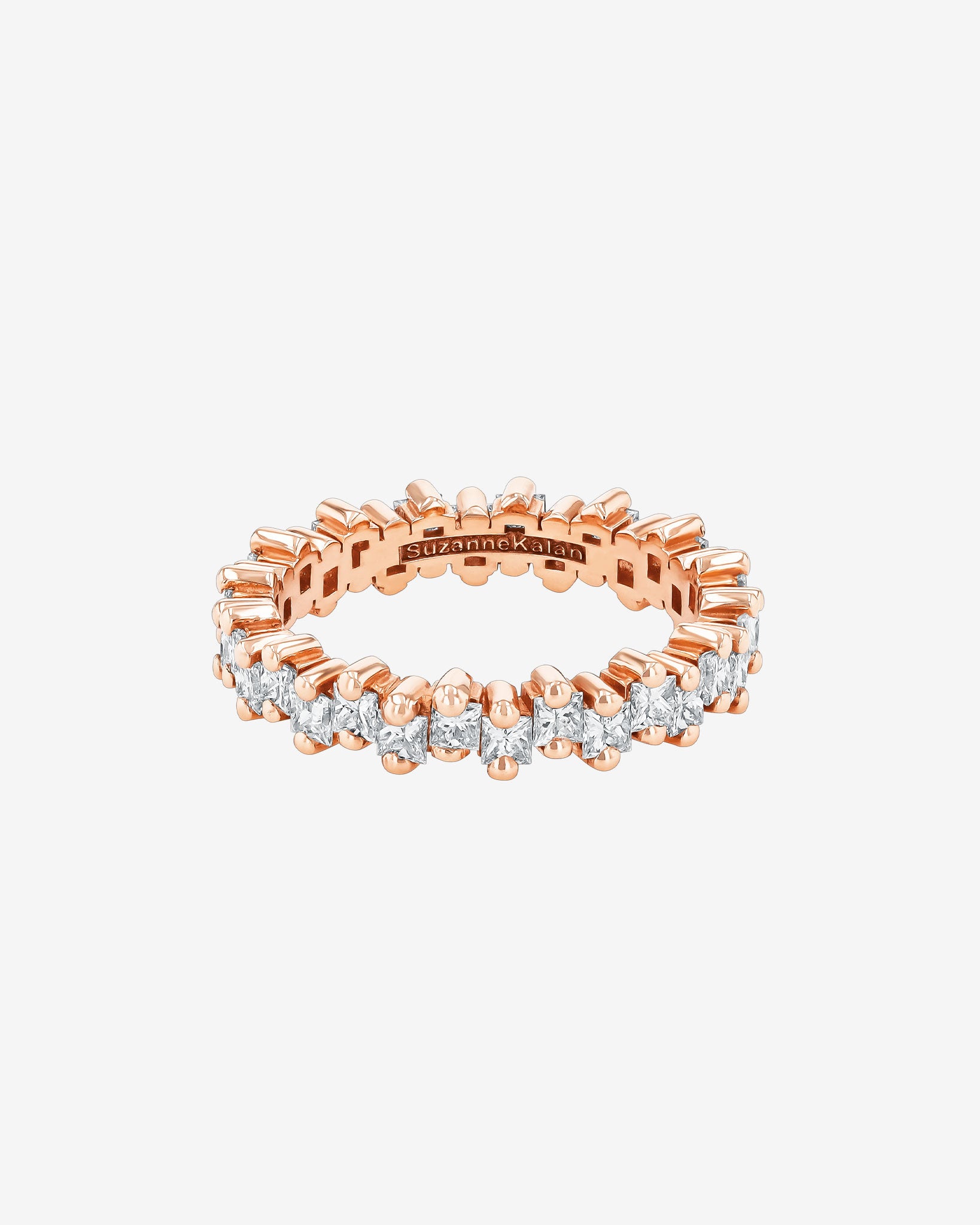 Suzanne Kalan Princess Midi Diamond Eternity Band in 18k rose gold