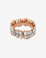 Suzanne Kalan Classic Diamond Double Row Full Baguette Eternity Band in 18k rose gold