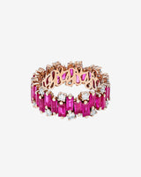 Suzanne Kalan Shimmer Audrey Ruby Eternity Band in 18k rose gold