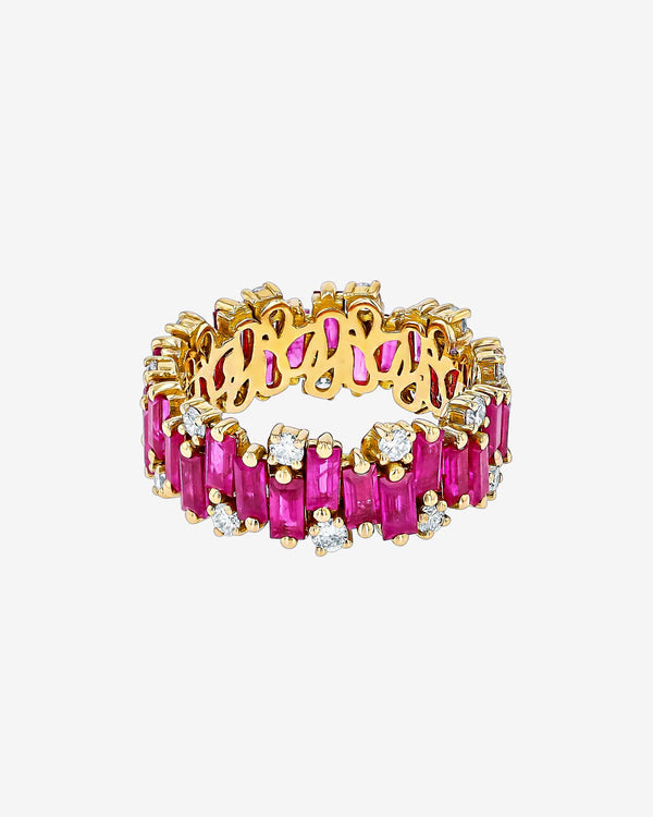 Suzanne Kalan Shimmer Audrey Ruby Eternity Band in 18k yellow gold