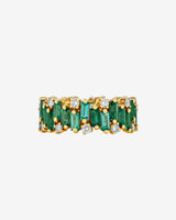 Suzanne Kalan Shimmer Audrey Emerald Eternity Band in 18k yellow gold