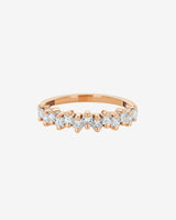 Suzanne Kalan Princess Midi Diamond Half Band in 18k rose gold