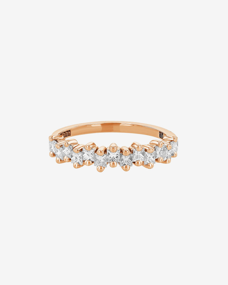 Suzanne Kalan Princess Midi Diamond Half Band in 18k rose gold