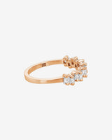 Suzanne Kalan Princess Midi Diamond Half Band in 18k rose gold
