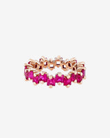 Suzanne Kalan Princess Milli Ruby Eternity Band in 18k rose gold