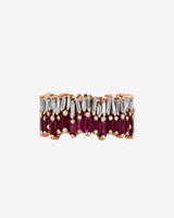 Suzanne Kalan Double Stack Ruby Eternity Band in 18k rose gold