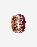 Suzanne Kalan Double Stack Ruby Eternity Band in 18k rose gold