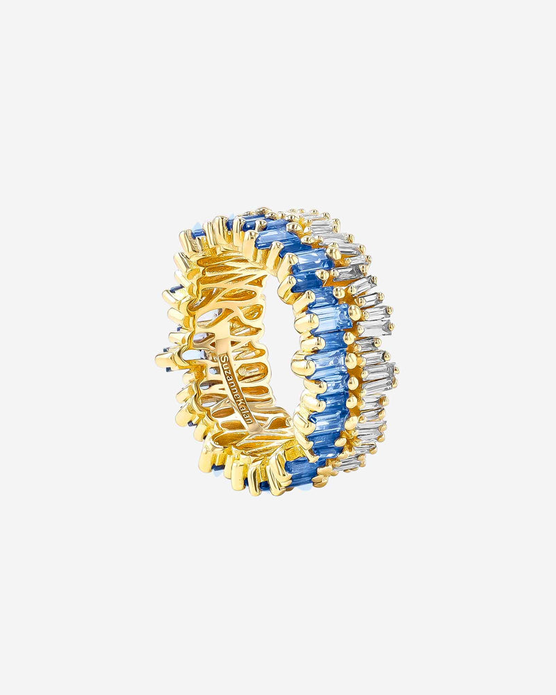 Suzanne Kalan Double Stack Light Blue Sapphire Eternity Band in 18k yellow gold
