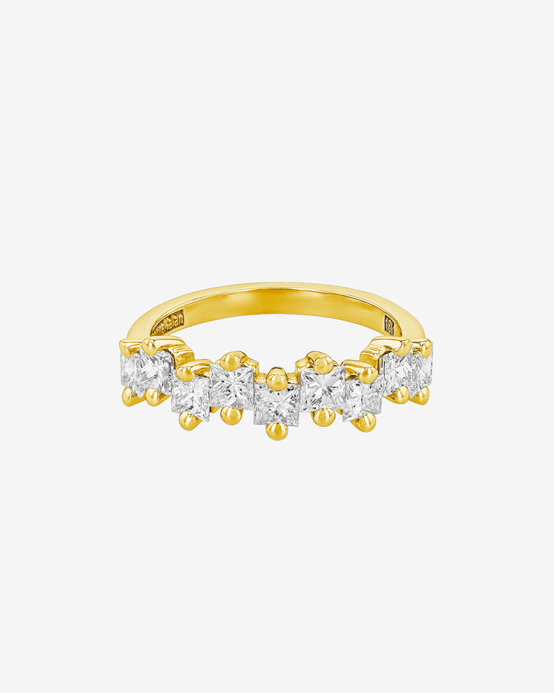 Suzanne Kalan Princess Milli Diamond Half Band in 18k yellow gold