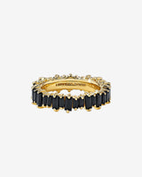 Suzanne Kalan Bold Black Sapphire Eternity Band in 18k yellow gold