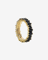 Suzanne Kalan Bold Black Sapphire Eternity Band in 18k yellow gold
