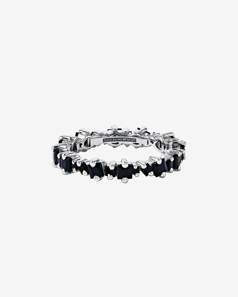 Suzanne Kalan Princess Anna Black Sapphire Eternity Band in 18k white gold