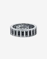 Suzanne Kalan Inlay Black Sapphire Eternity Band in 18k white gold