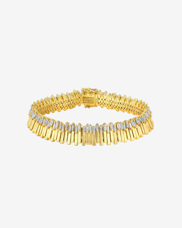 Suzanne Kalan Golden Midi Stacker Diamond Tennis Bracelet in 18k yellow gold