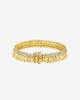 Suzanne Kalan Golden Midi Stacker Diamond Tennis Bracelet in 18k yellow gold