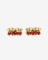 Suzanne Kalan Golden Mini Ruby Studs in 18k yellow gold