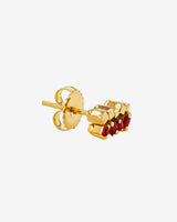 Suzanne Kalan Golden Mini Ruby Studs in 18k yellow gold