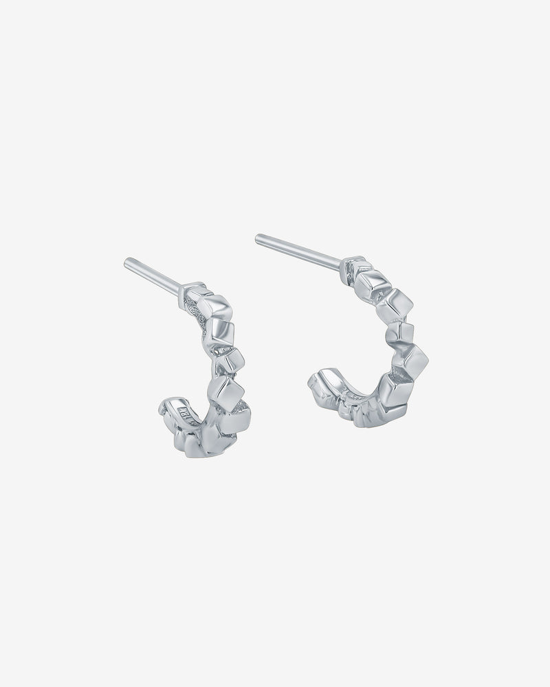 Suzanne Kalan Golden Mini Hoops in 18k white gold