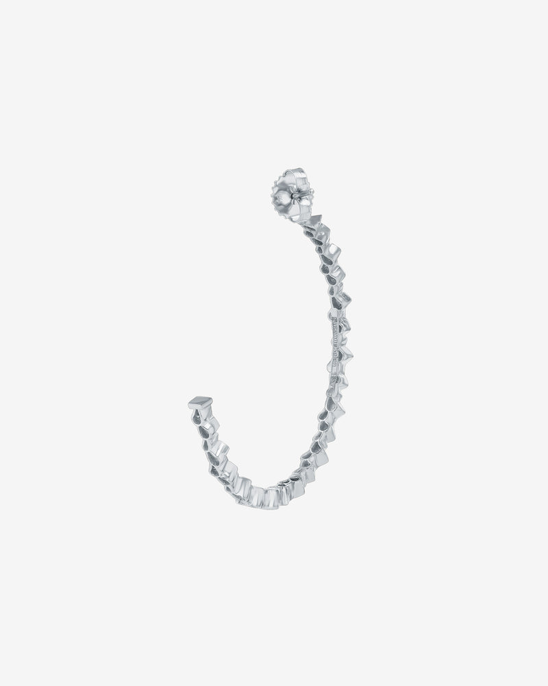 Suzanne Kalan Golden Midi Hoops in 18k white gold