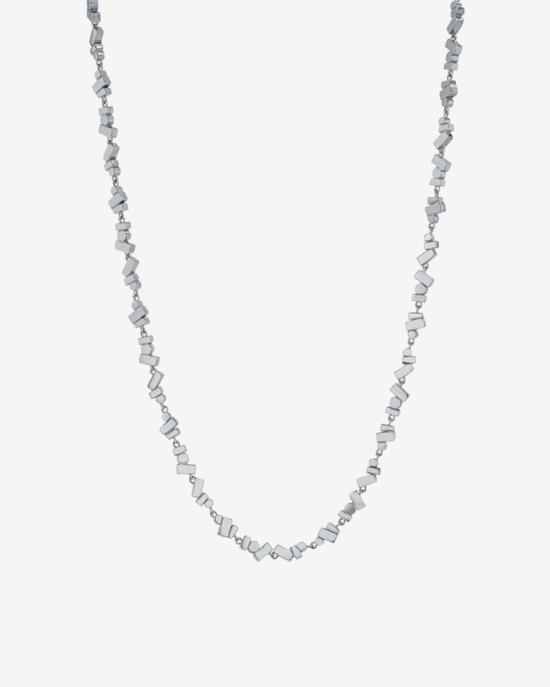 Suzanne Kalan Golden Cluster Tennis Necklace in 18k white gold