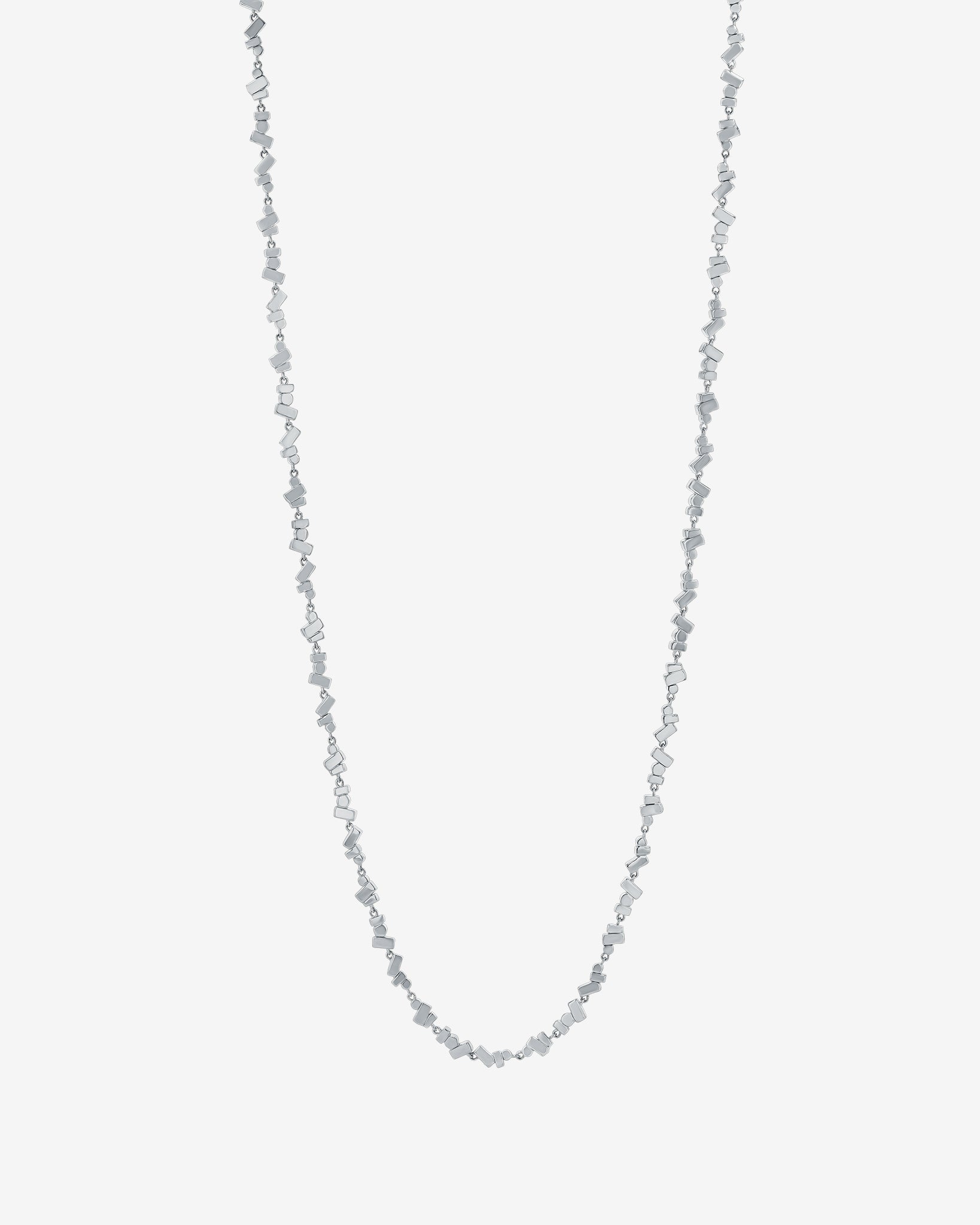 Suzanne Kalan Golden Cluster 36" Inch Tennis Necklace in 18k white gold