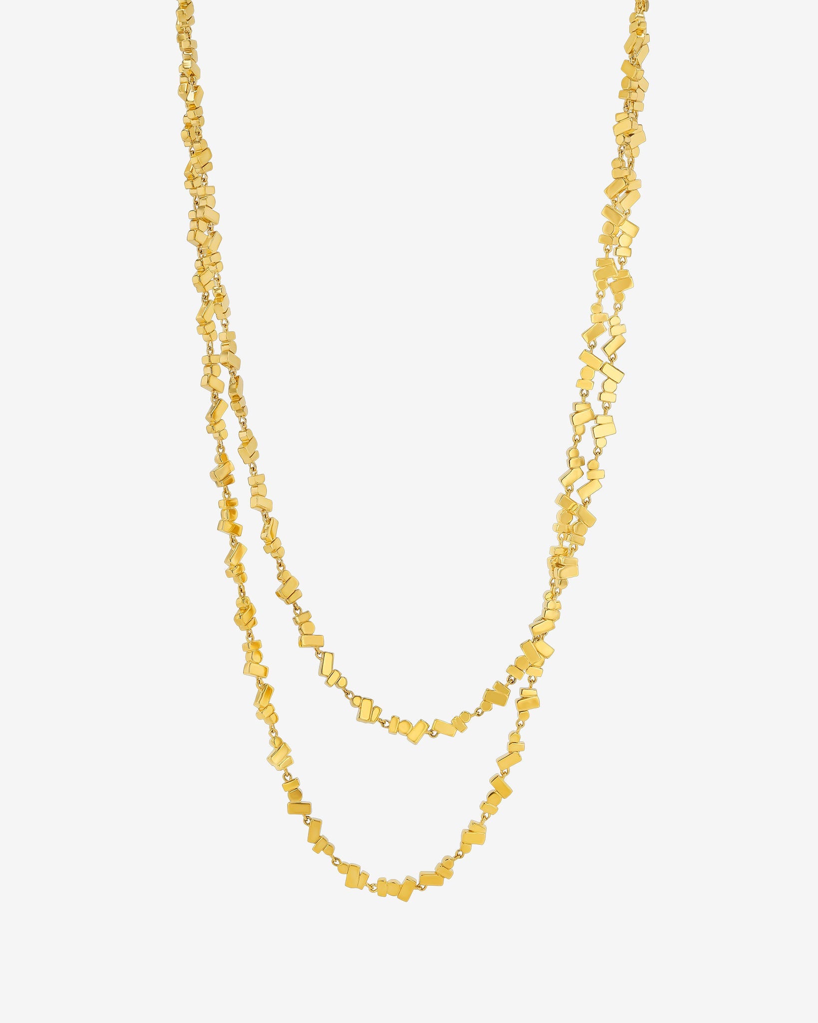 Suzanne Kalan Golden Cluster 36" Inch Tennis Necklace in 18k yellow gold