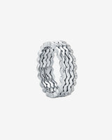 Suzanne Kalan Golden Midi Wave Diamond Eternity Band in 18k white gold
