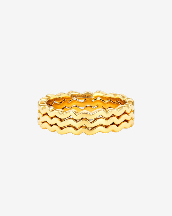 Suzanne Kalan Golden Midi Wave Band in 18k yellow gold