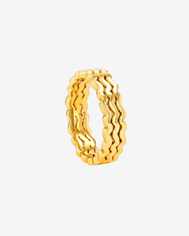 Suzanne Kalan Golden Midi Wave Band in 18k yellow gold