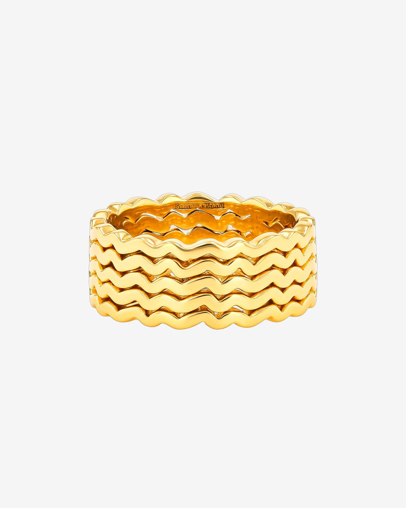 Suzanne Kalan Golden Milli Wave Band in 18k yellow gold