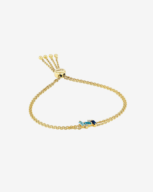 Kalan By Suzanne Kalan Amalfi Mini Burst Dark Blue Mix Pulley Bracelet in 14k yellow gold