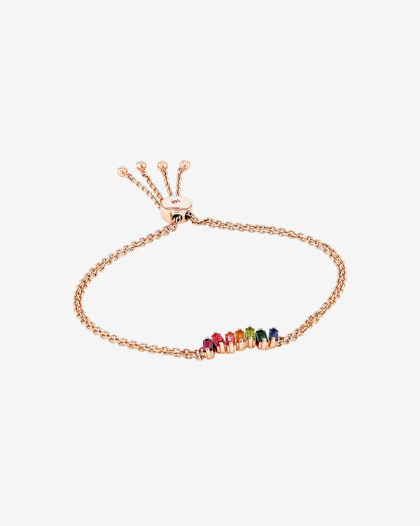 Kalan By Suzanne Kalan Amalfi Rainbow Pulley Bracelet in 14k rose gold