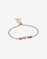 Kalan By Suzanne Kalan Amalfi Burst Rainbow Bar Pulley Bracelet in 14k rose gold