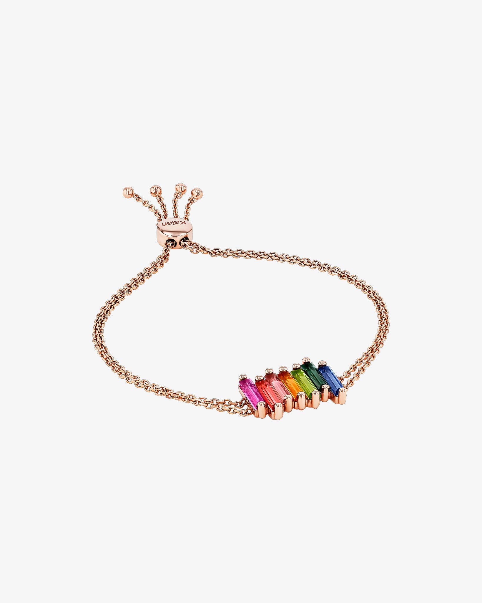Kalan By Suzanne Kalan Amalfi Stacker Rainbow Pulley Bracelet in 14k rose gold