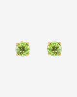Kalan By Suzanne Kalan Amalfi Peridot Round Studs in 14k yellow gold