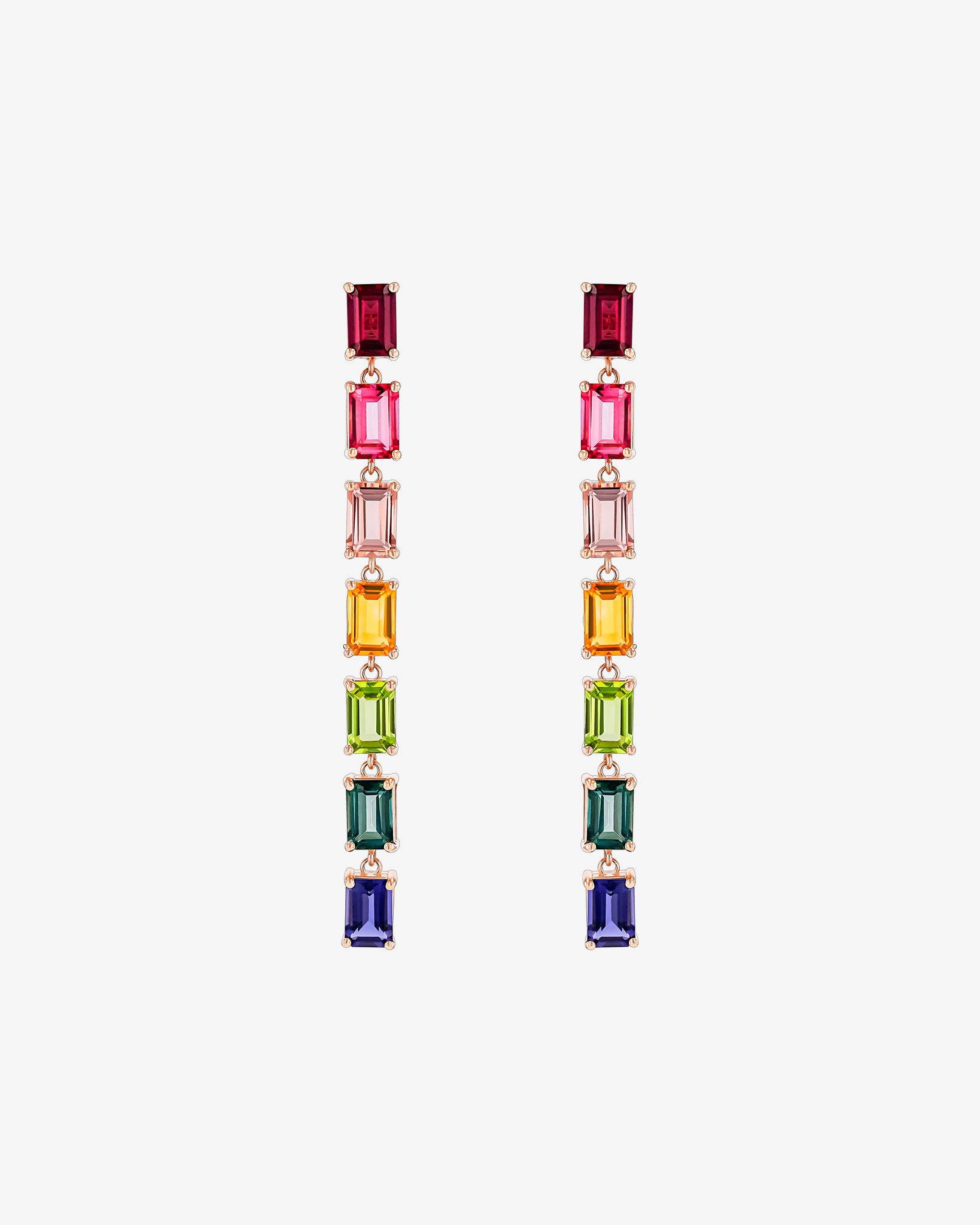 Kalan By Suzanne Kalan Amalfi Rainbow Drop Earrings in 14k rose gold