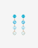 Kalan By Suzanne Kalan Amalfi Hexagon Cut Blue Ombre Mini Drop Earrings in 14k rose gold