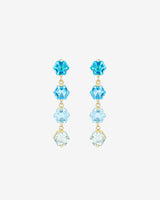 Kalan By Suzanne Kalan Amalfi Hexagon Cut Blue Ombre Mini Drop Earrings in 14k yellow gold