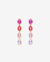 Kalan By Suzanne Kalan Amalfi Diamond Cut Pink Ombre Drop Earrings in 14k yellow gold
