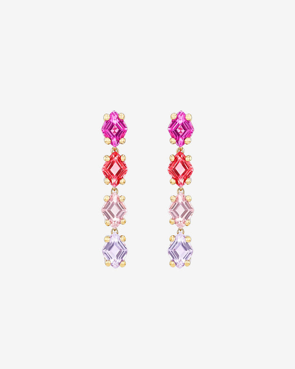 Kalan By Suzanne Kalan Amalfi Diamond Cut Pink Ombre Drop Earrings in 14k yellow gold