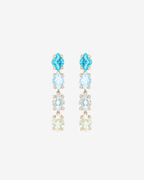 Kalan By Suzanne Kalan Amalfi Diamond Cut Blue Ombre Mini Drop Earrings in 14k rose gold